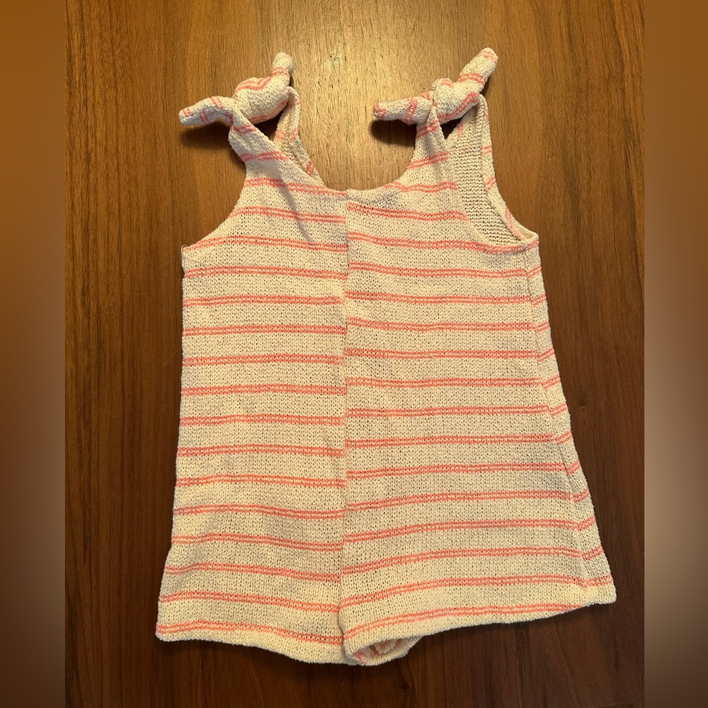 Zara Pink and White Striped Kids Romper